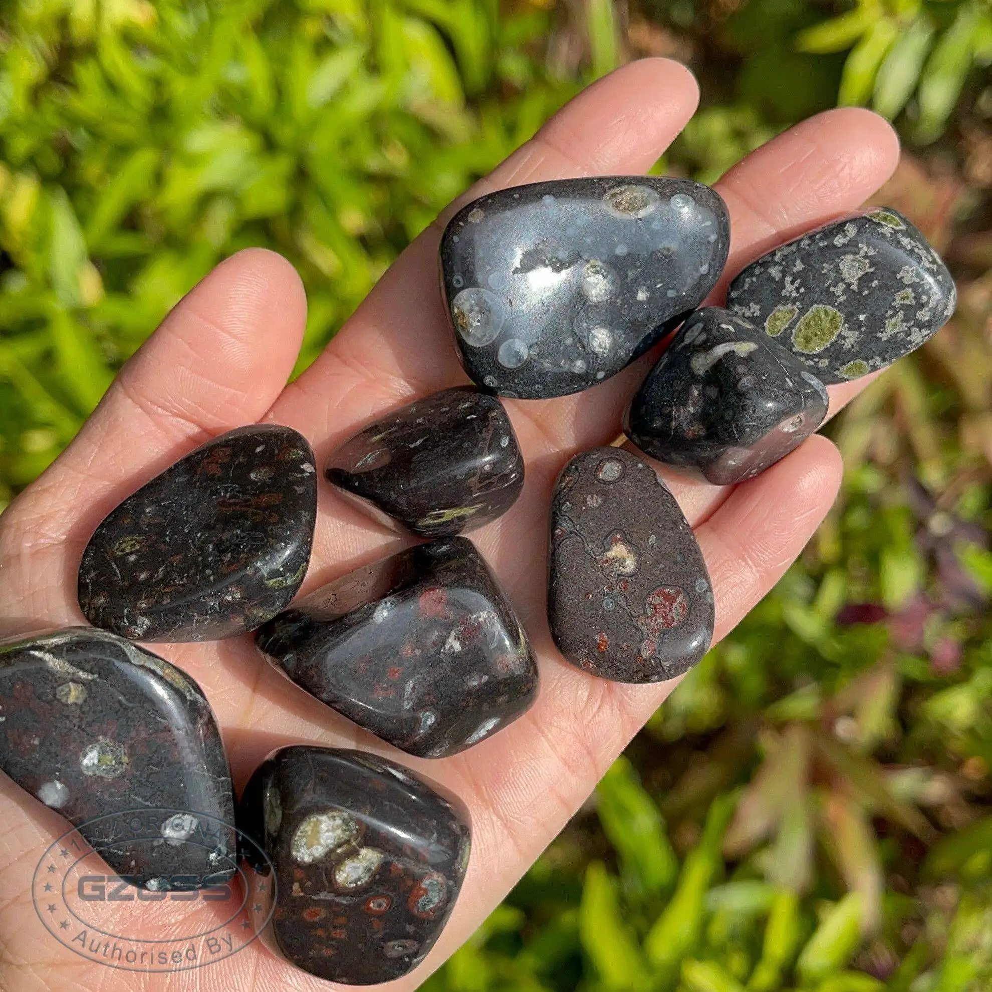 Natural Plum blossom Jade Tumbled Stone Crystal