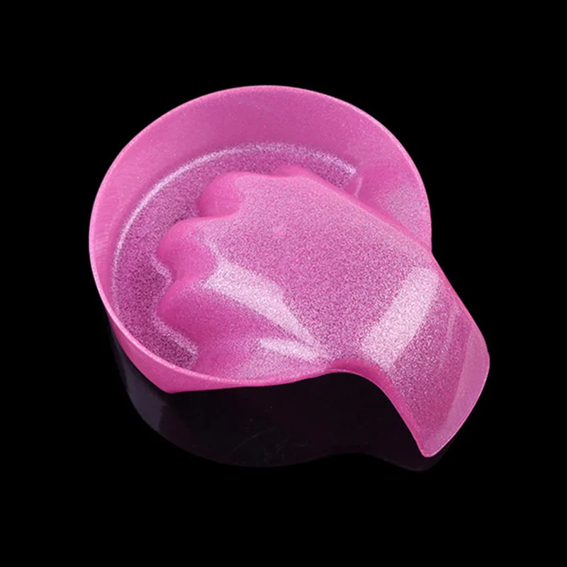 غسل اليد مزيل نقع السلطانية ABS مقاومة درجات الحرارة العالية طبقة واحدة منحني رغوة السلطانية مانيكير قبالة Bowls DIY بها بنفسك مسمار الفن أداة
