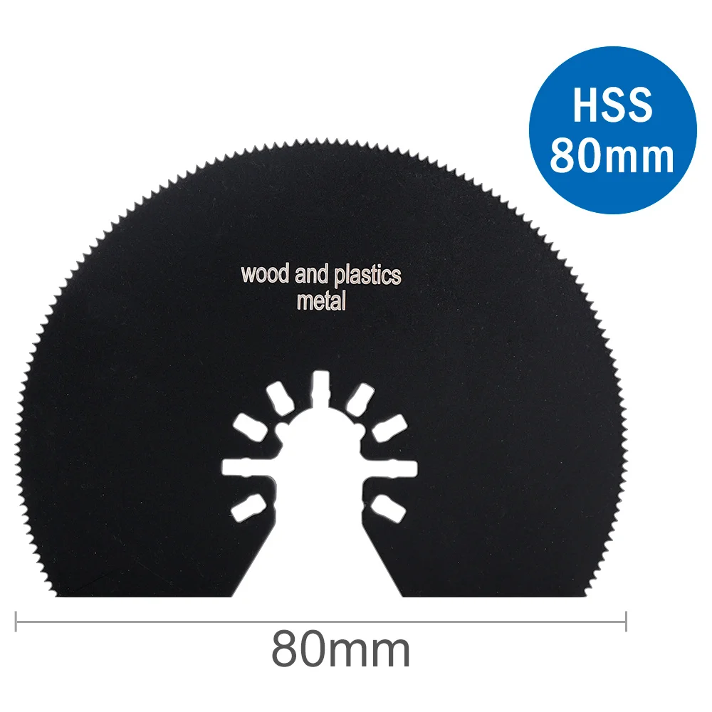 XCAN 1/2pcs 80mm Semicircle Oscillating Saw Blade High Carbon Steel Multi Tools Blades for Wood Cutting
