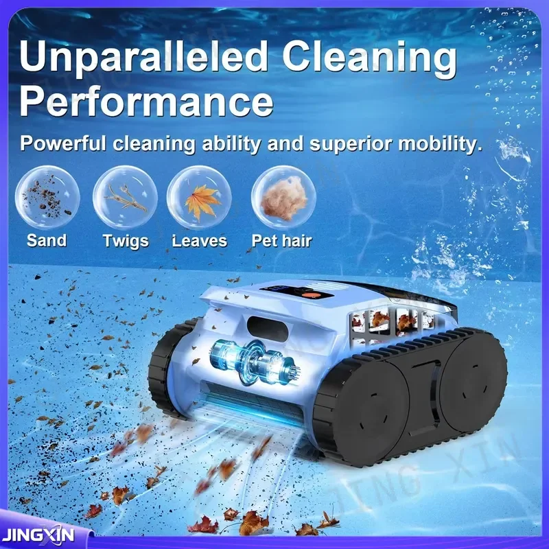 custom for Automatic Swimming Pool Climbing Vacuum Cleaner Robot Intelligent Pool Cleaning Tool Wireless Robotic Pool Cleaner