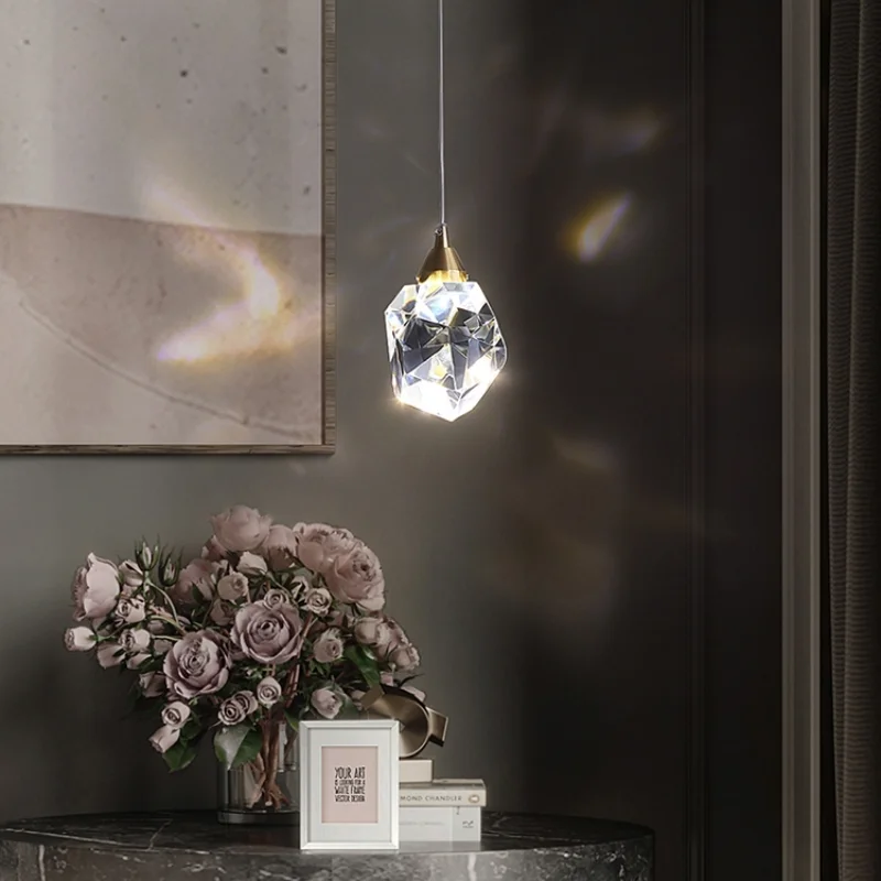 

New Modern Pendant K9 Crystal Bedroom Living Room Home Decor Fixture Lights Kitchen Restaurant Hanging Lamps pendant decoration