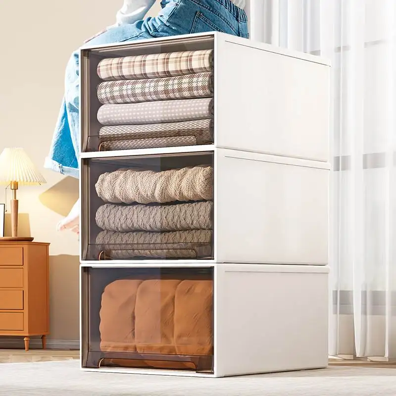 

Пластиковый органайзер для хранения: коробка для белья, одежды и вещей в шкафу, для домашнего использования