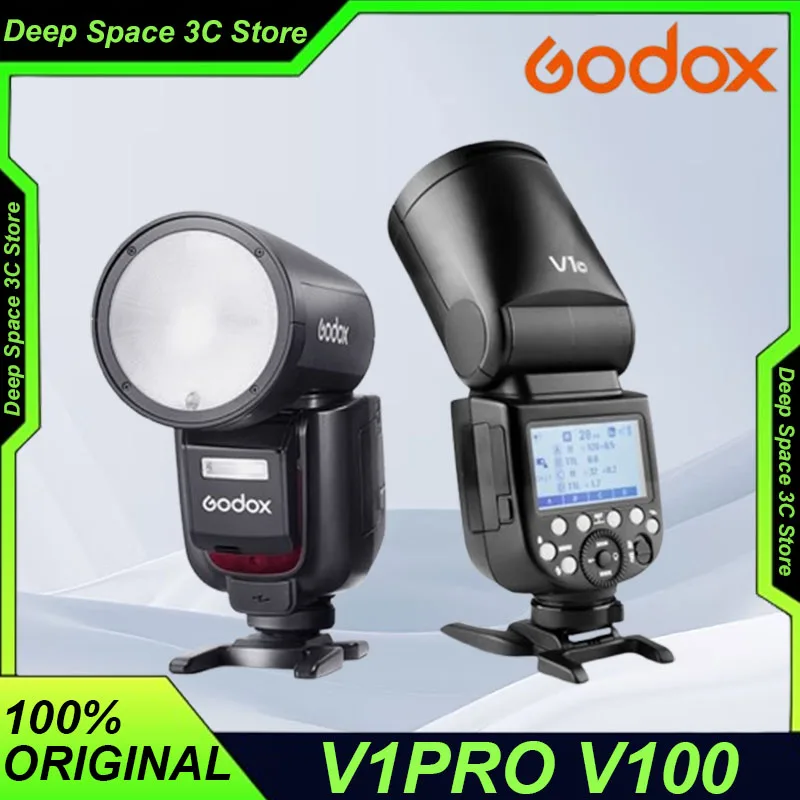 Godox v1pro V100 On-Camera Flash Professional Photography Lamp for Canon Sony Fuji Nikon Olympus Panasonic DSLR Camera Custom