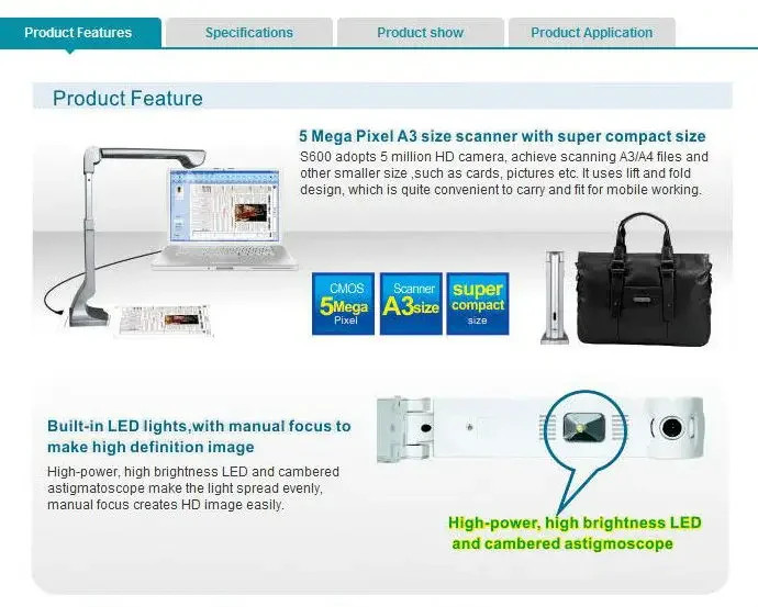 Pemindai buku portabel a3 dengan teknologi OCR canggih