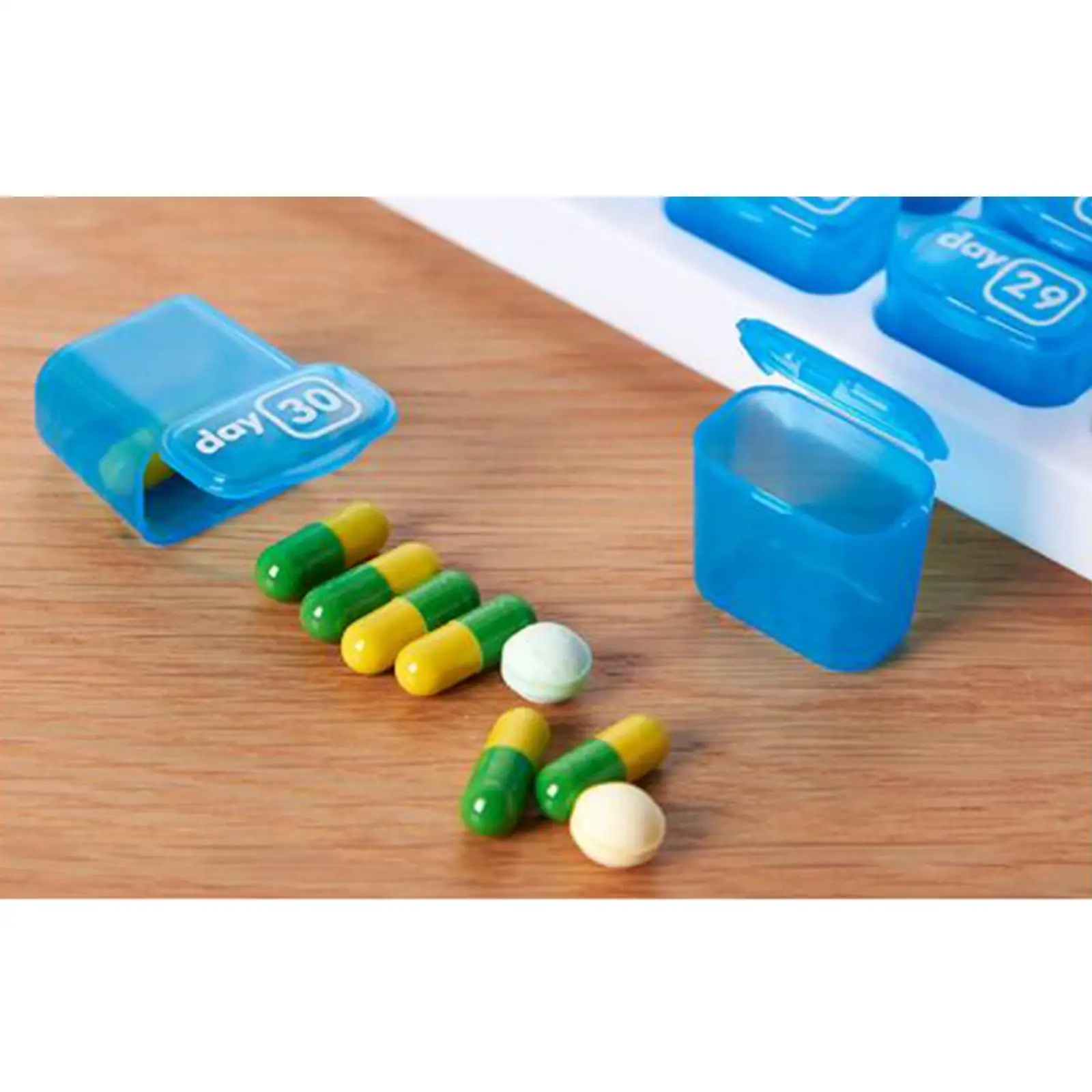 Pillbox 31 Day Portable Medicine Container Monthly Organizer Case for Travel Hotel Vacation School