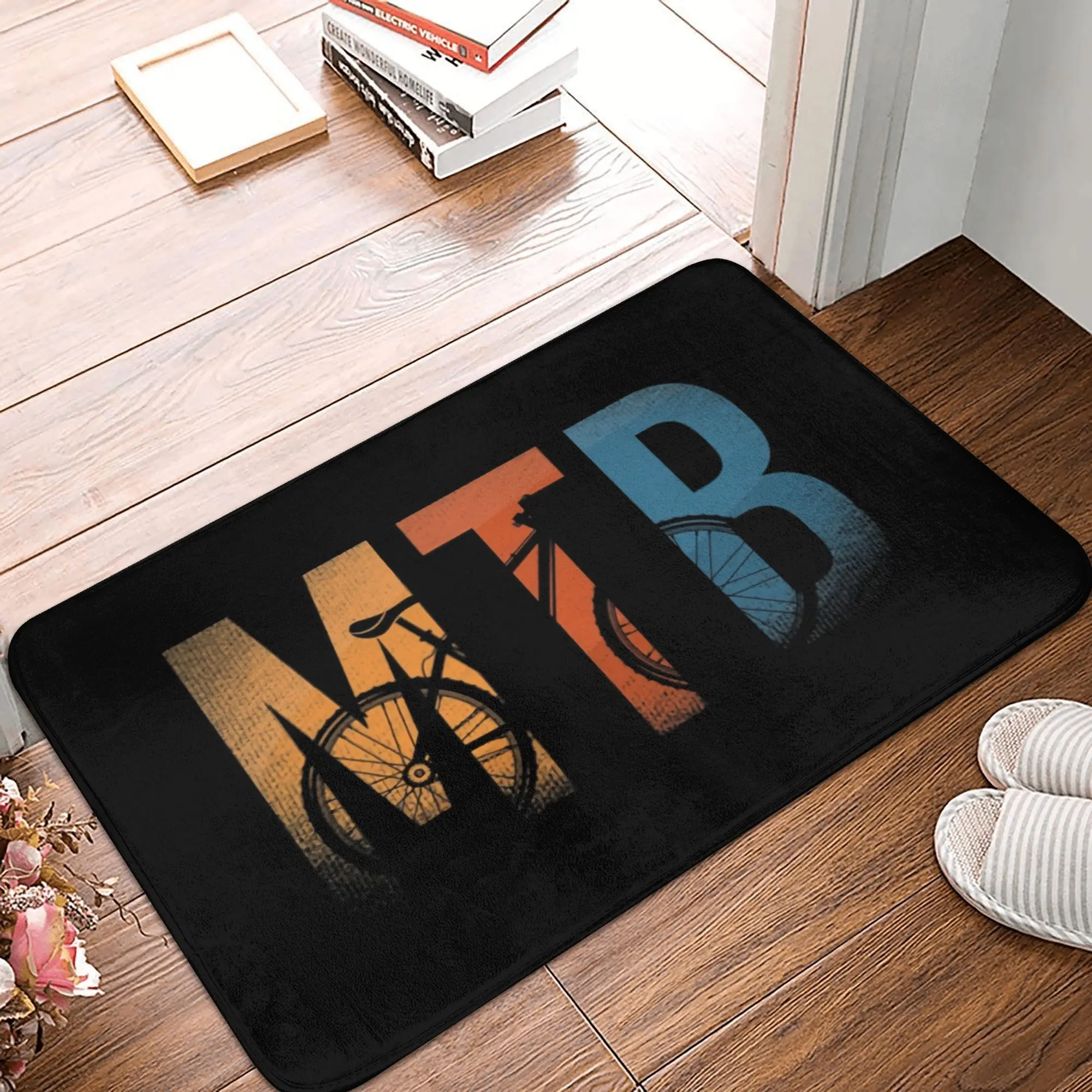 MTB Bicycle Doormat Anti-Slip Entrance Bathroom Kitchen Floor Door Mats Mountain Bike Bedroom Balcony Rug Carpet Footpad