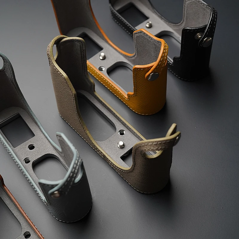 Für Leica Q2 Palm Print Holster Ohne Griff Vintage Schutz Zubehör Handarbeit Foto Kamera Echtes Leder Rindsleder Tasche Fall