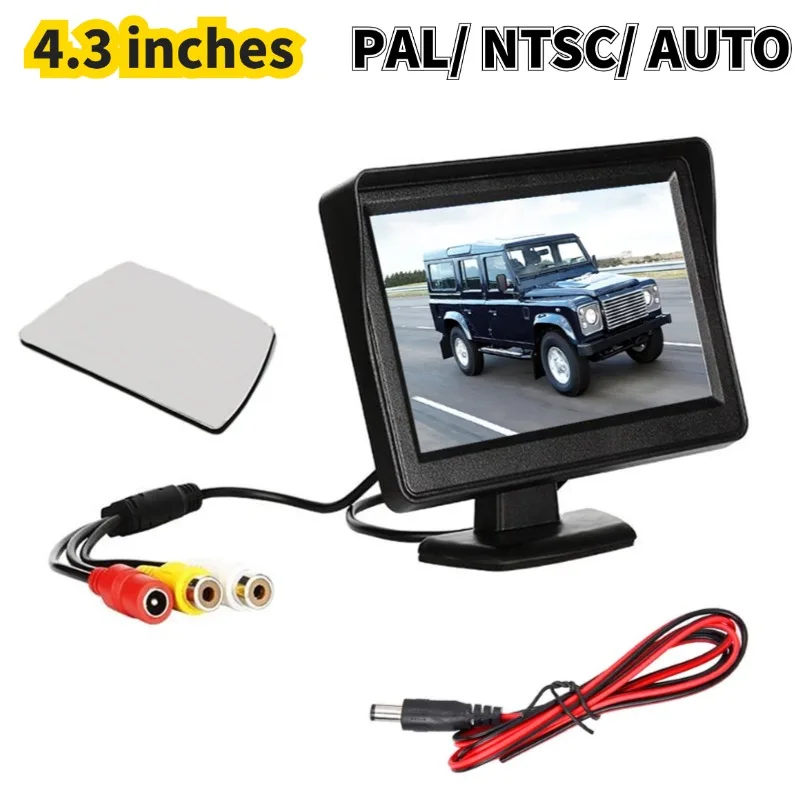 4.3'' HD Car Monitor Screen For Reverse Parking Camera Car Video Player TFT LCD Display Digital Color Car Monitor PAL/NTSC/AUTO