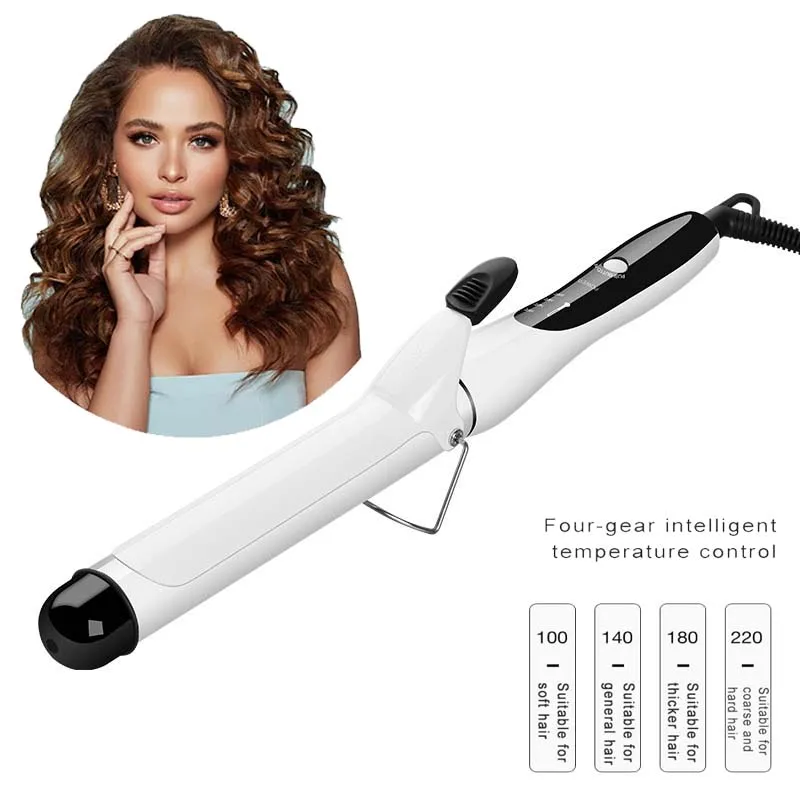 

Hair Curling Iron Electric Ceramic Large Wave Curler 25Mm Curler Professional Curly Bangs Inside Button Curler Iron Styling Tool