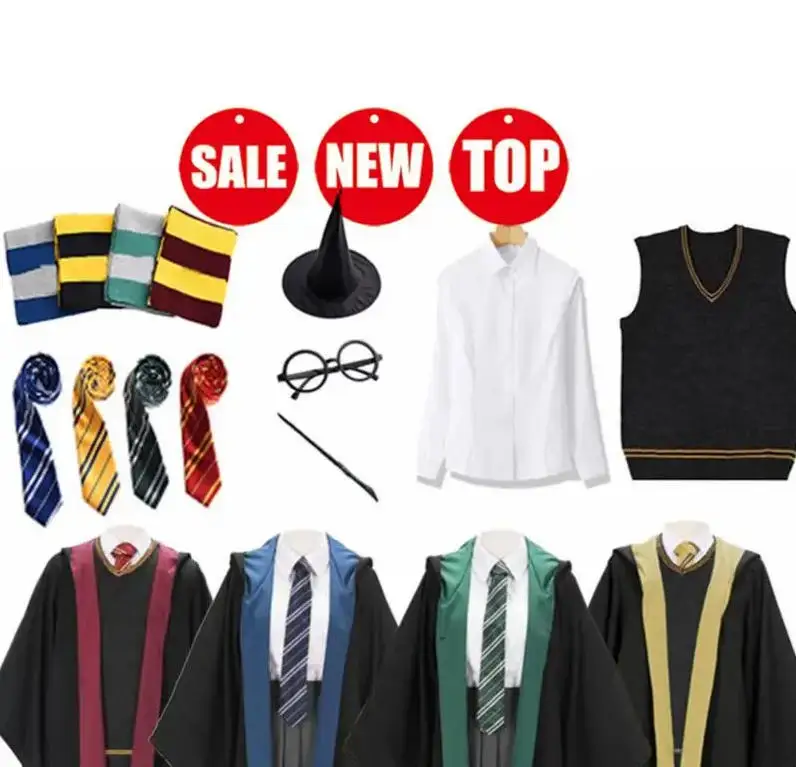Hogwarts porter manto cosplay roupas camisa regata gravata quidditch hermione saia curta uniforme escolar halloween crianças presentes