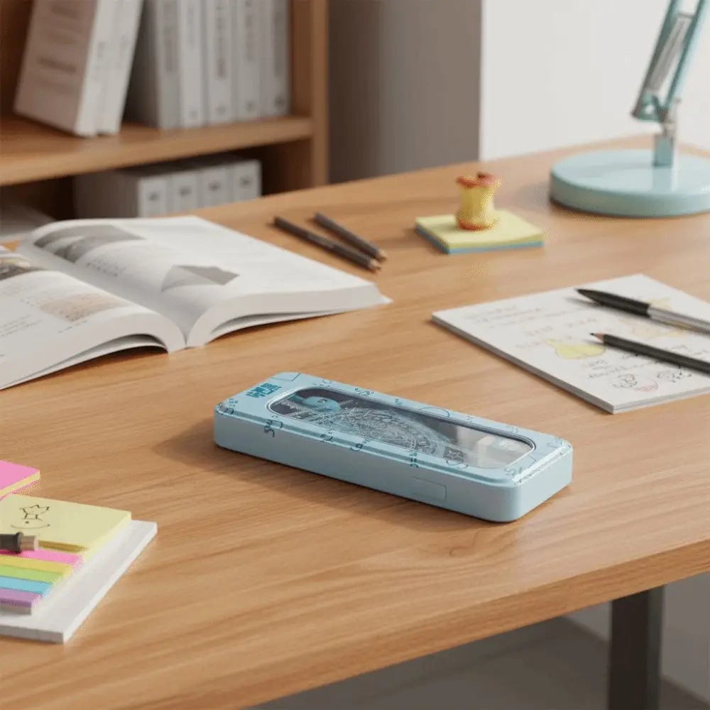 

8Pcs/Set Multifunctional Math Geometry Set Metal Box Triangle Ruler Ruler Compass Set Straight Ruler Drawing Compass