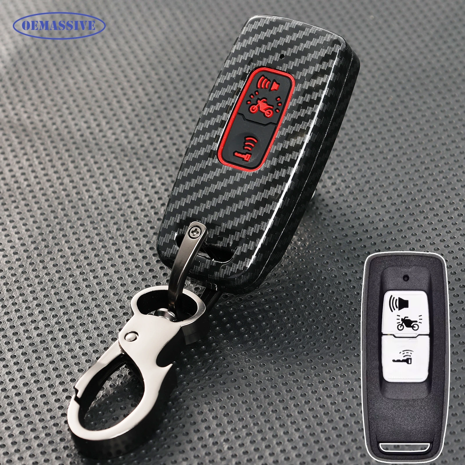 Carbon Fiber Key Cover Case Shell For Honda ADV PCX Forza Vario Activa Dio Scoopy 125 160 Motorcycle Scooter Smart Key 2022 2024