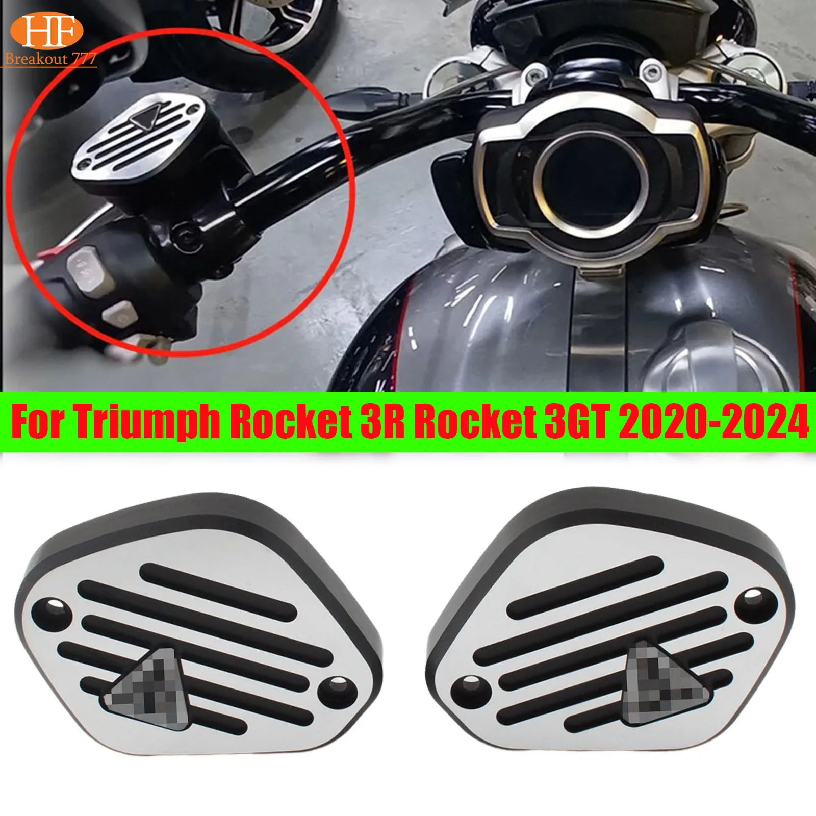 

Oil Cup Brake Fluid Reservoir Caps Cover For Triumph Rocket 3R Rocket 3GT 2020 2021 2022 2023 2024