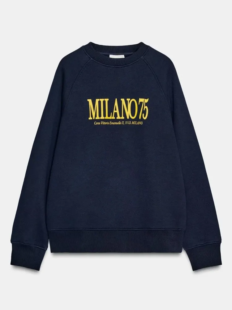 Retro American Campus Sle Loose Fit Long Sve round Ne Printed Letter Women's Sweatirt Streetwear Casual Cotton Hoodie