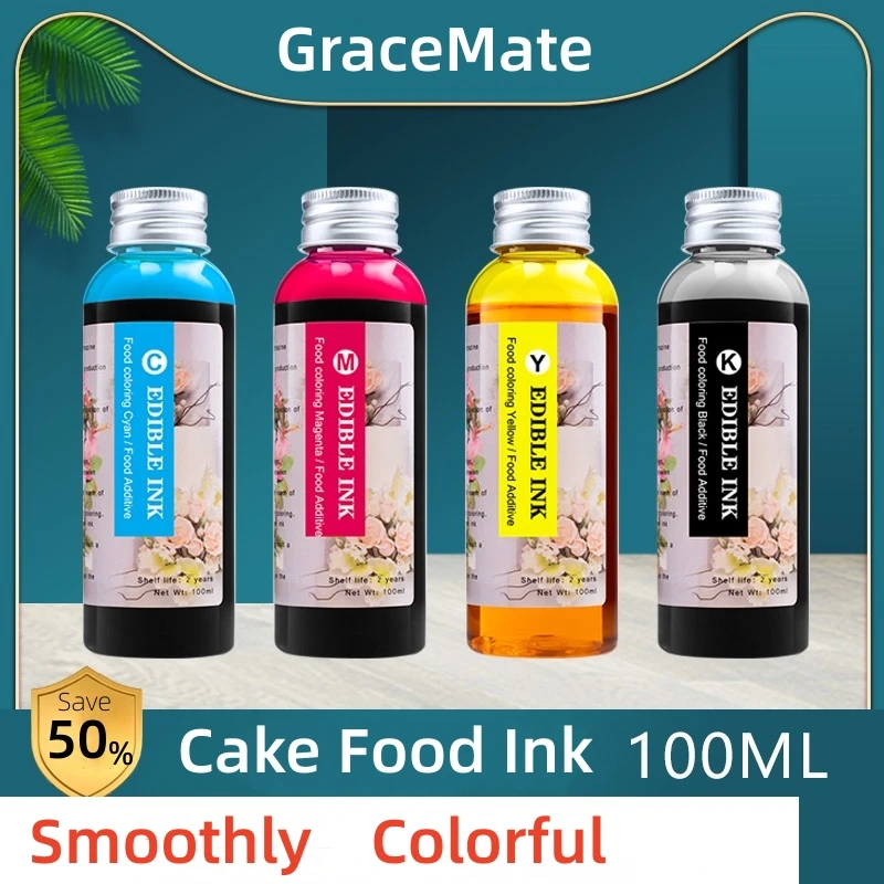 GraceMate 803XL Edible Ink All Coffee Machine for HP Deskjet 1112 2132 1111 2131 Officejet 3830 4650 4652 Printer Food Ink