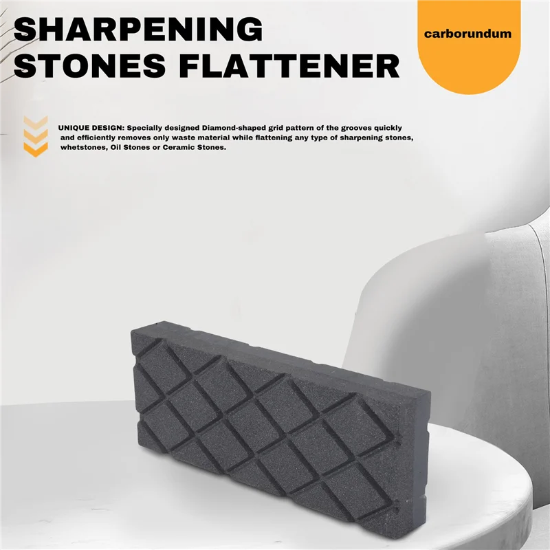 

【Flash-Deal!】Large Flattening Stone- Dual Grit Coarse/Fine Sharpening 120/320 Stones Flattener- Diamond Grooves Whetstone Fixer