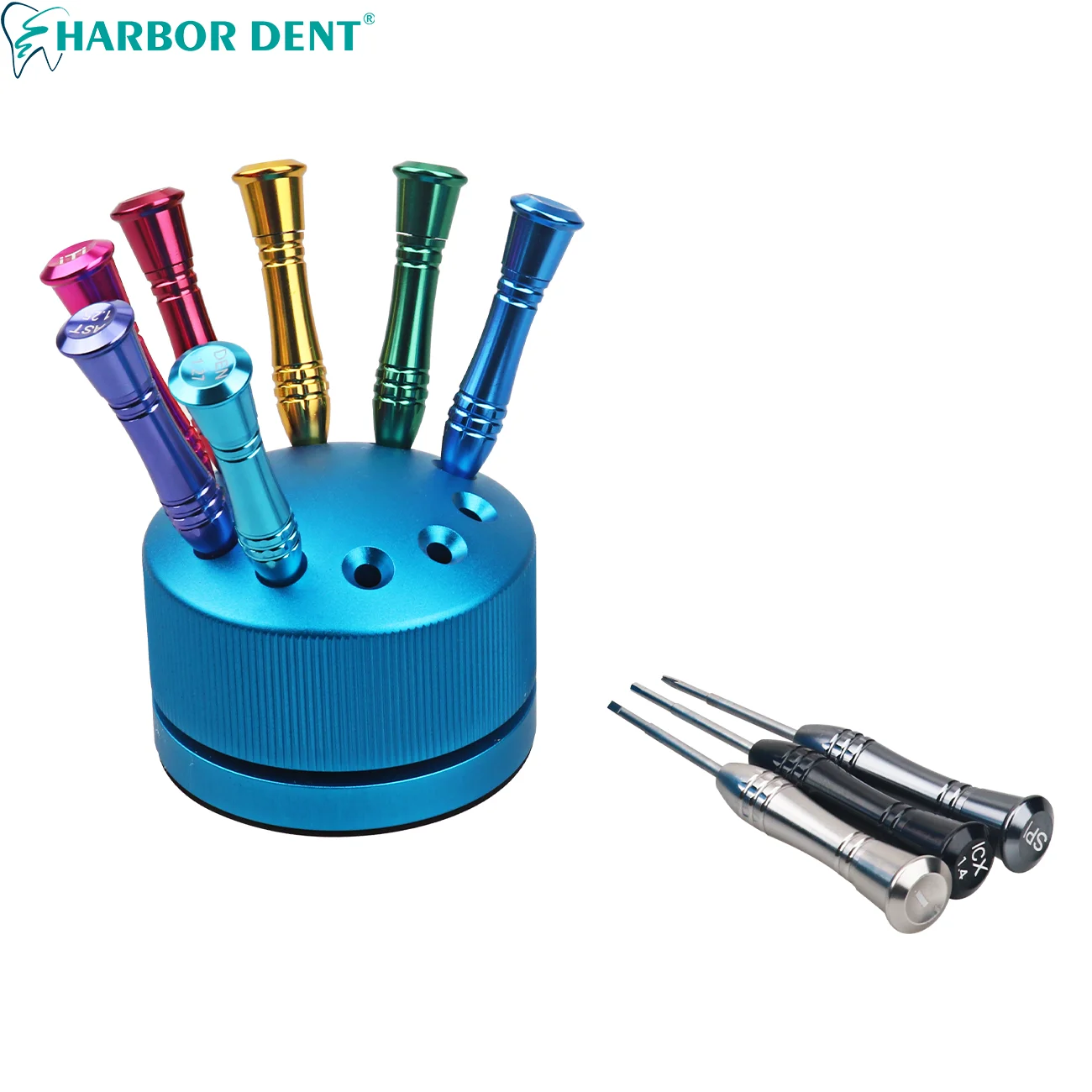 

10Pcs/Set Dental Implant Screwdriver Tools Stainless Steel Micro Drilling Tool with Colorful Handle Dentist Lab Instrument