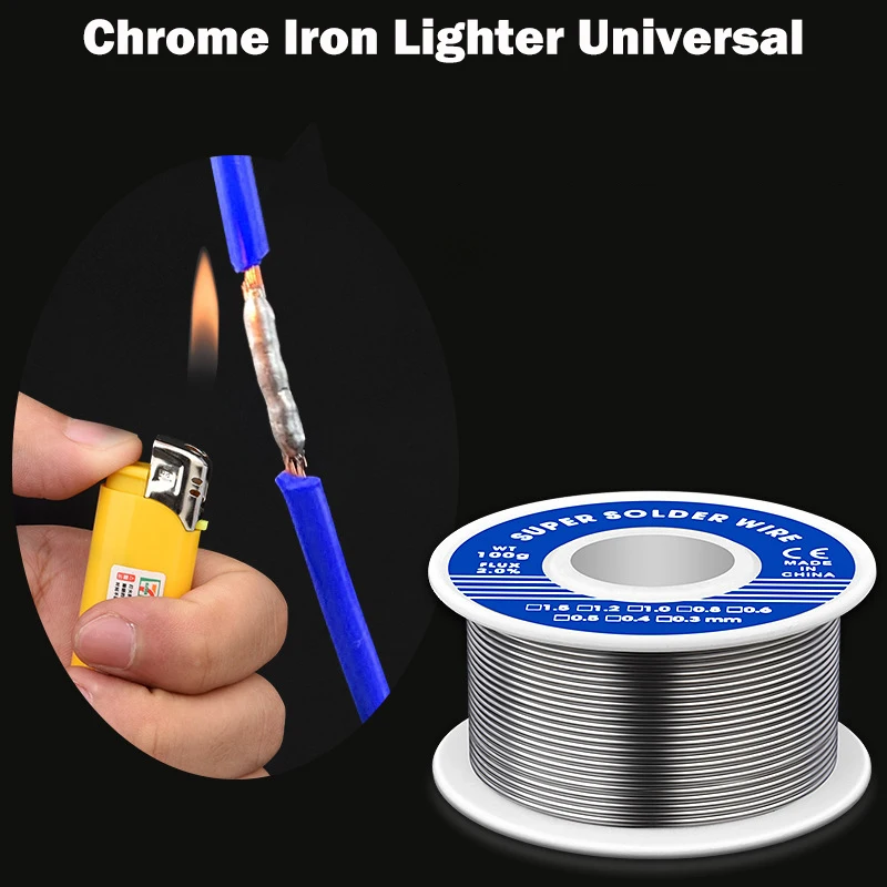 0.8mm Low Melting Point Solder Wire Rosin Core Environmental Protection Tin Strip Welding Tools Consumables Lighter Available