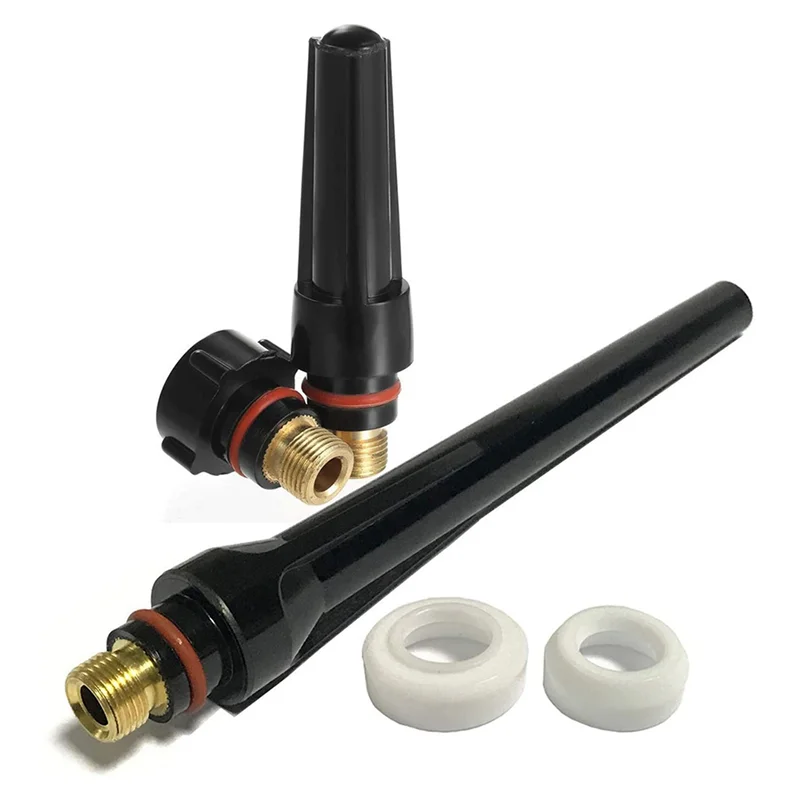 B23B 46 قطعة TIG عدسة الغاز القصير 17GL332 3/32 بوصة و 12 كوب و TIG عدسة الغاز فوهة الألومينا ل DB SR WP 17/18 TIG شعلة لحام #4