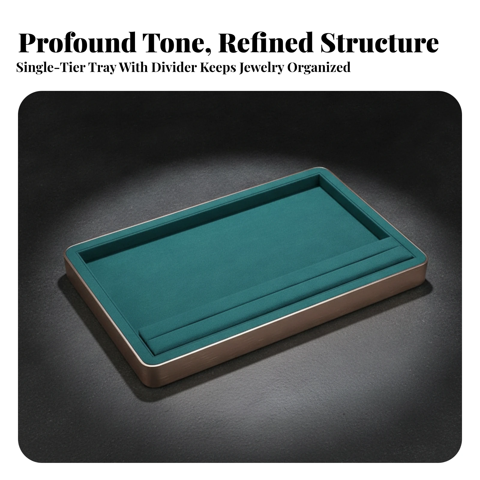 Jewelry Display Tray Rectangular Jewelry Organizer Tray Flat Soft for Jewelers, Showcase, Countertop
