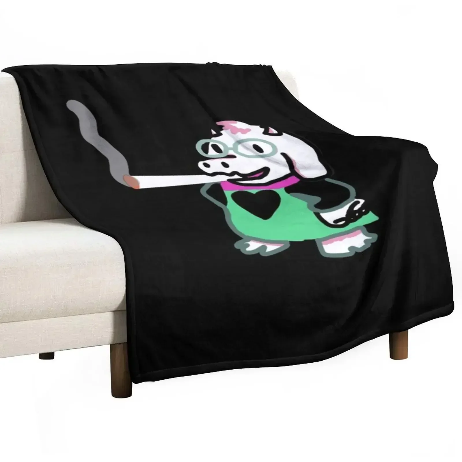 Ralsei Blunt design Throw Blanket Large Warm Hairy Flannel Blankets