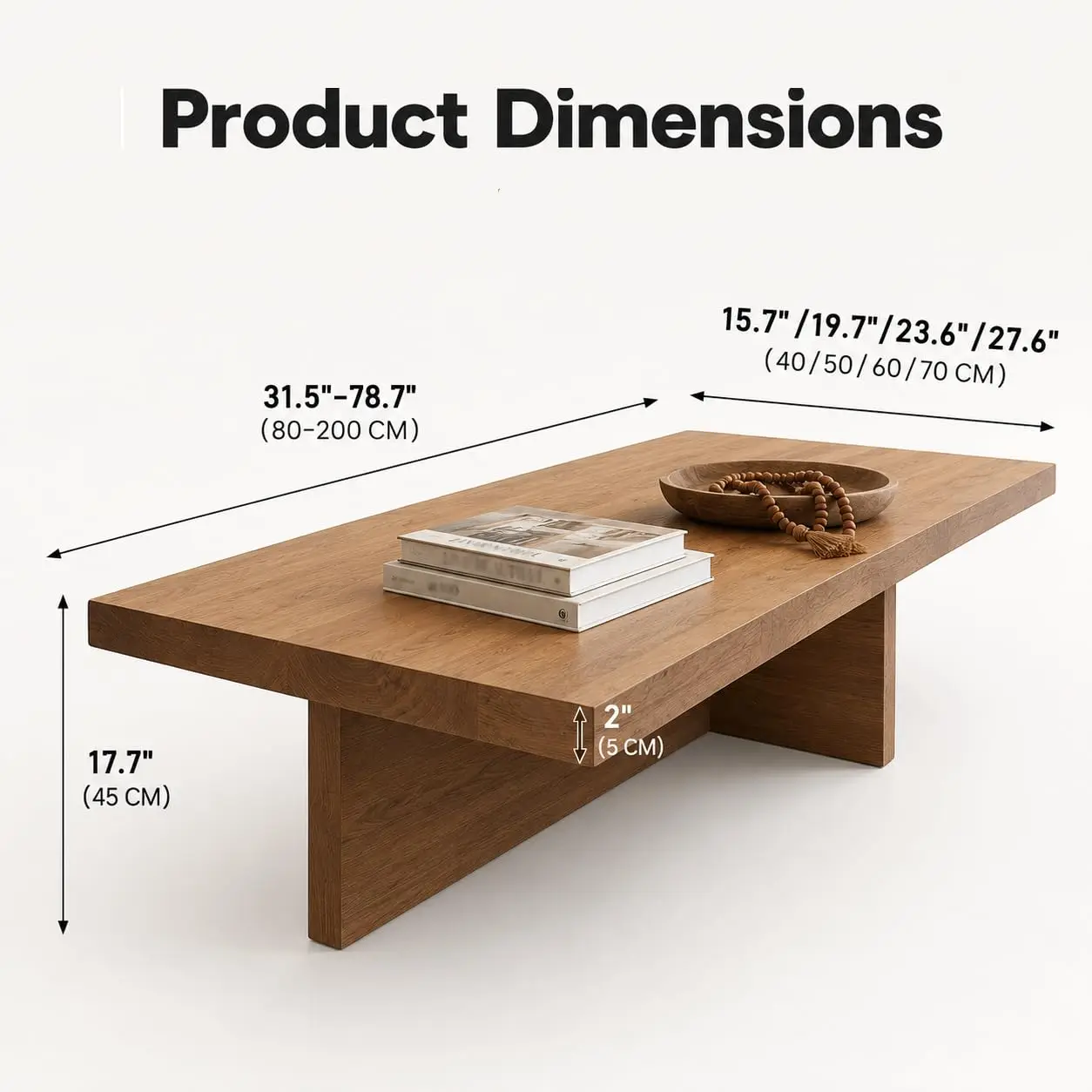 Solid Wood Farmhouse Coffee Table 2