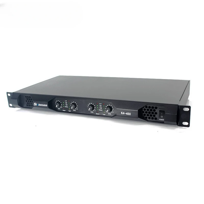 1u class d power amplifier digital 4 channel 600w K4-450 power mixer amplifier system