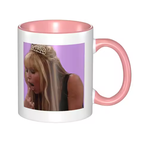 Funny Hannah Montana Stick Mug Funny Ceramic Coffee Cups Tea Mugs Milk Cup Drinkware Gifts for Woman Man