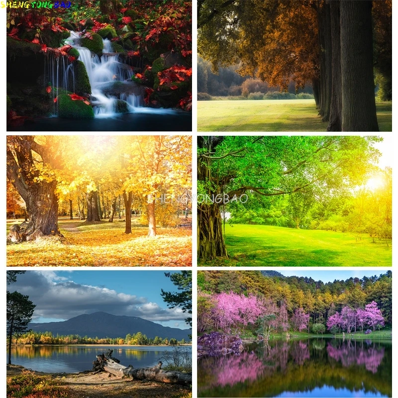 Natural Scenery Photography Background Forest River Landscape TravelPhoto Backdrops Studio Props  21929 BNM-03