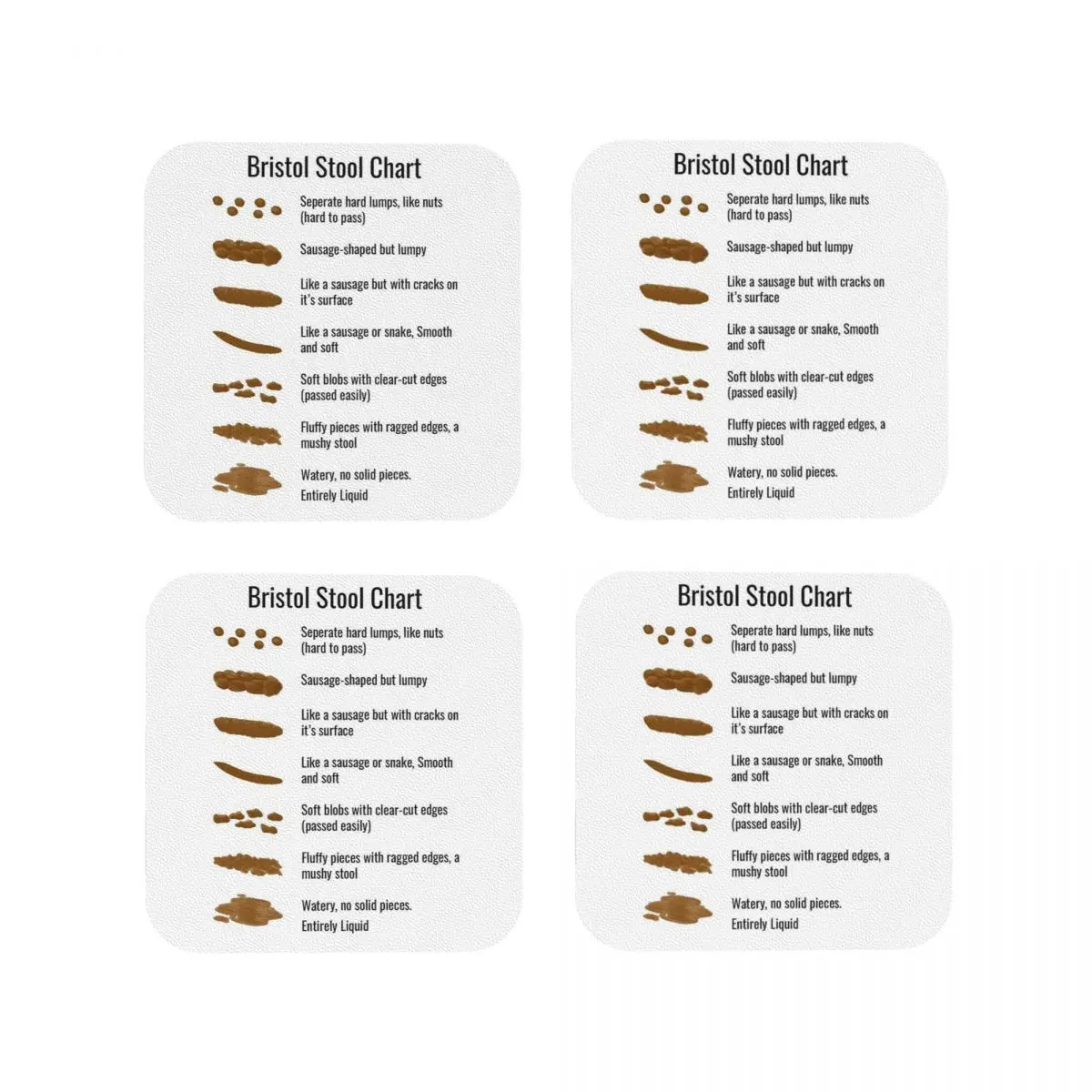 

Подставки-салфетки Bristol Stool Chart для кофе, кружек, чашек, столовых приборов, для дома, кухни, столовой, бара