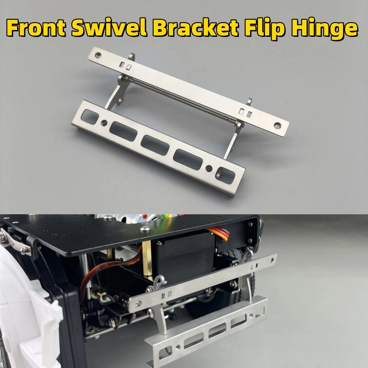 770S Universal Front Swivel Bracket Flip Hinge For 1/14 Tamiya Romote Control Toy Dump Truck Trailer Tractor DIY Model
