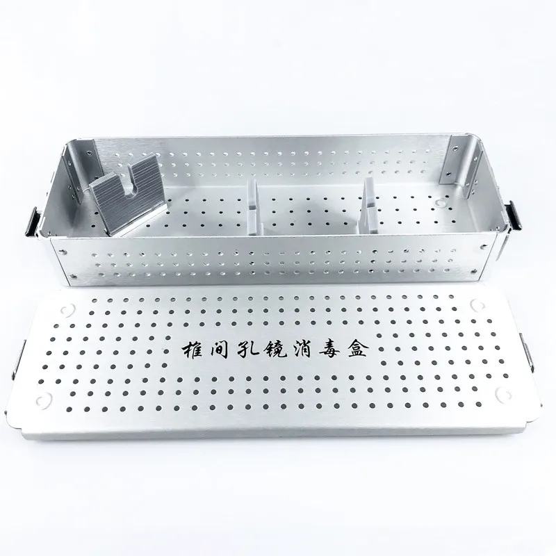 

Intervertebral Endoscopy Sterilization box Tray Case Dental Disinfection Aluminium Alloy Box surgical tools