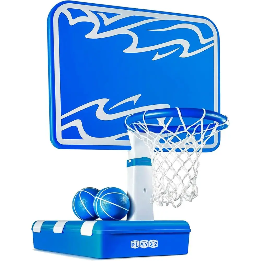

33 Large Backboard Basketball Set with Adjustable Height, 7-Gallon Water Base, 2 Balls & Pump