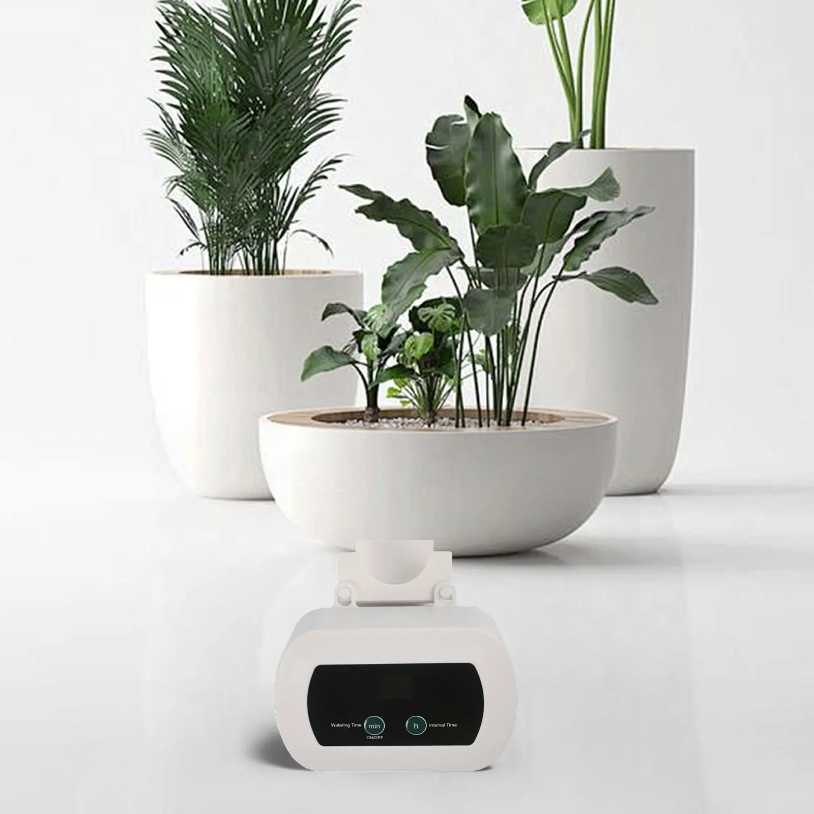 نظام الري بالتنقيط الذكي للبستنة المنزلية، بطارية 2200 مللي أمبير في الساعة تعمل ما يصل إلى 50 يومًا مع أوضاع مؤقت قابلة للتخصيص