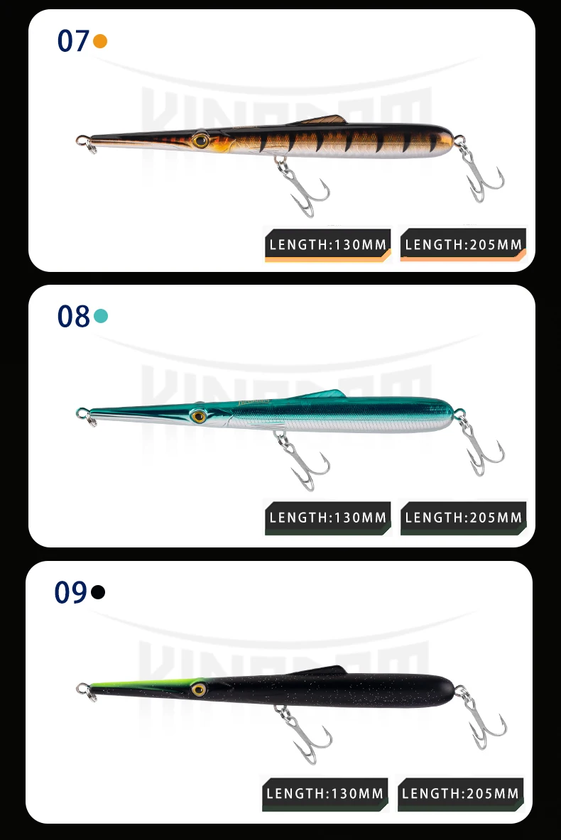 Kingdom Sinking Schwimmender Bleistift-Angelköder, 11 g, 13 g, 30 g, 40 g, harte künstliche Köder, Salzwasser-Seebarsch, Stickbait, harte Wobbler – Detail 19