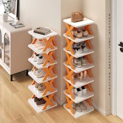 Dustproof Narrow Folding Shoe Rack, Small Office Dormitory Storage, Space Saving Cabinet, Doorway