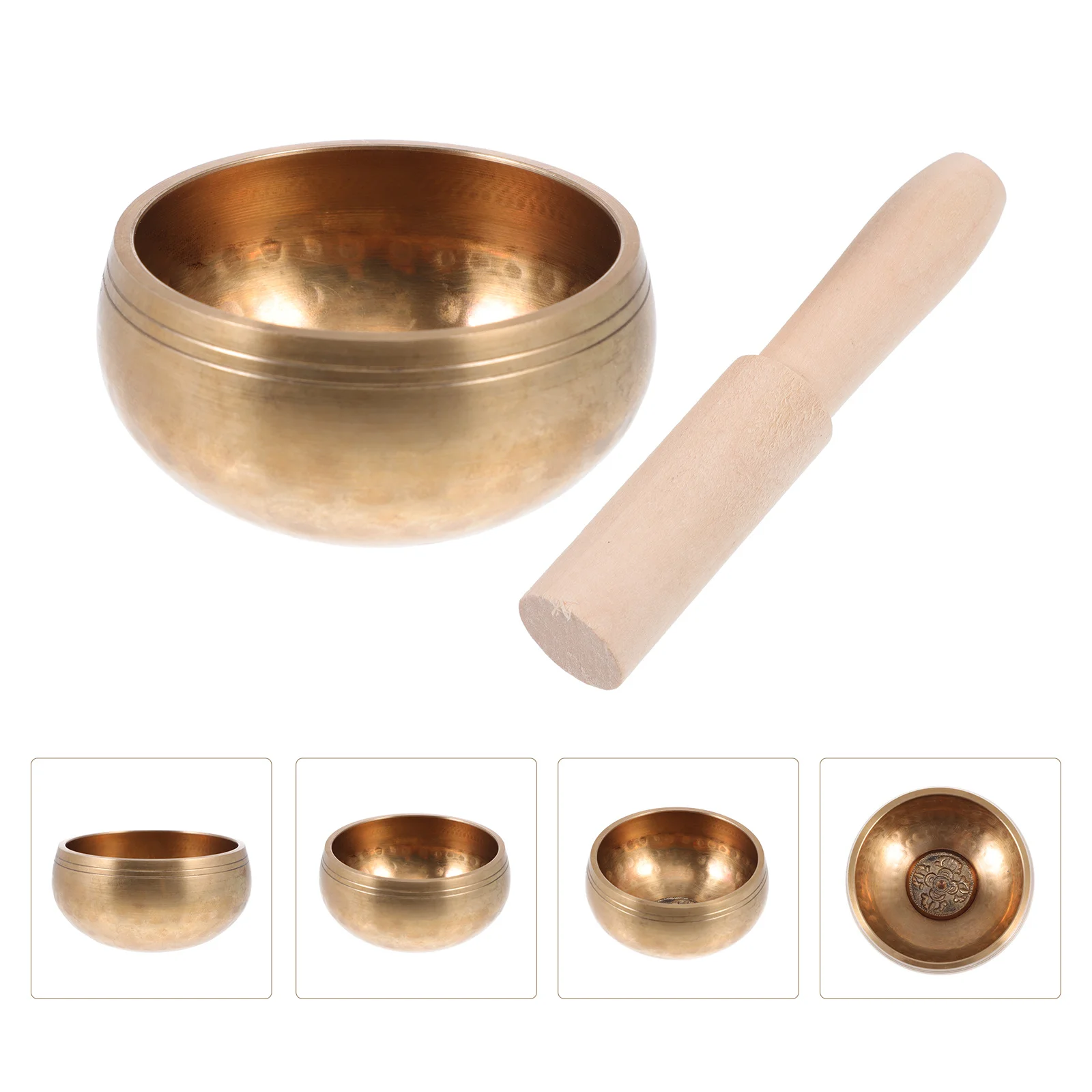 

1Set Meditation Singing Bowl Pure Copper Music Therapy Bowl for Spiritual Practice Bedroom Yoga Room Decoration