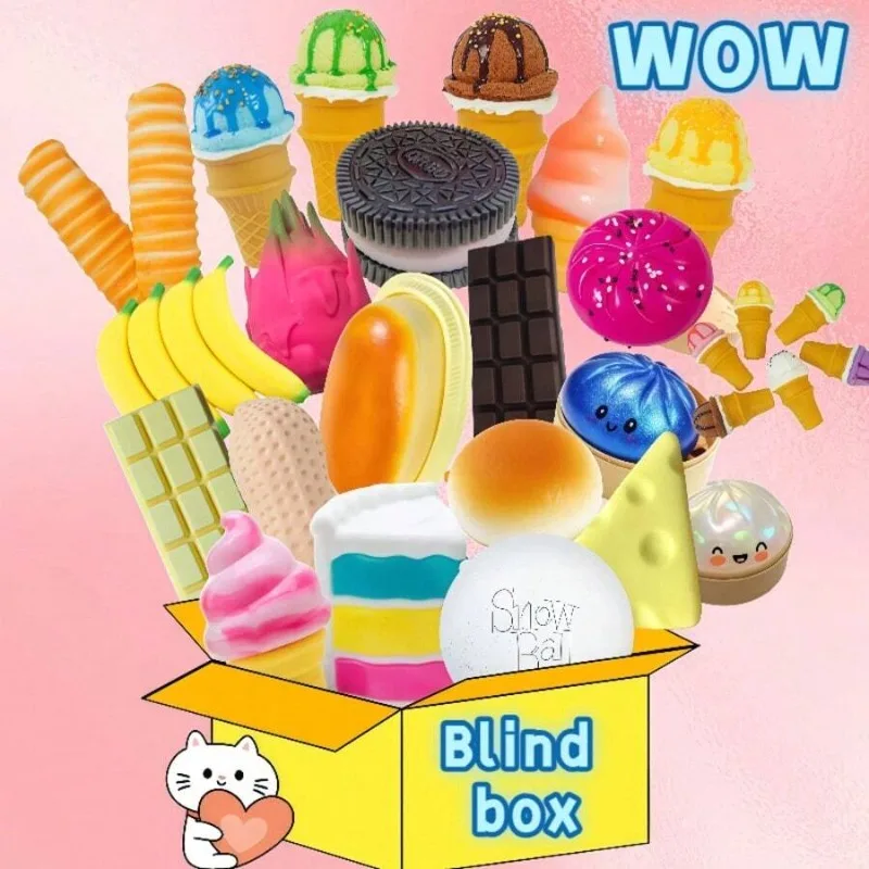 

Multi-Design Soft Squishy Squeeze Toys Anxiety Stress Relief Fidget Toy For Teens Adults Party Birthday Gift Bag Fillers