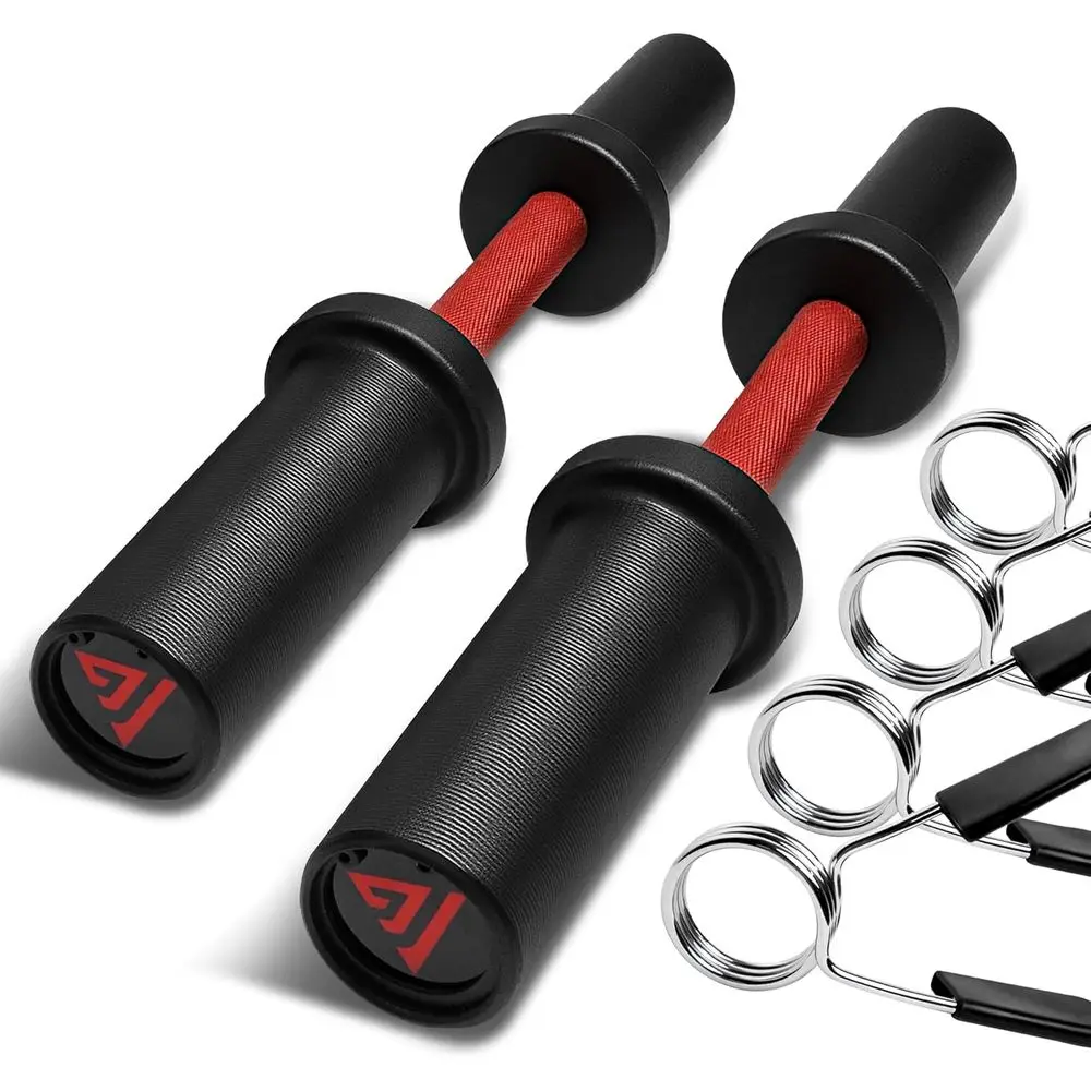 Mancuernas de 16 Pulgadas, Mancuernas con Peso o Discos de 2 Pulgadas, Barra de Mancuernas o Entrenamiento de Fuerza en Casa, 2 Pares de Collares de Resorte Incluidos