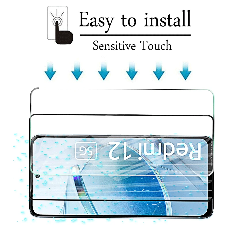 Tempered Glass for Xiaomi Redmi 12 5G 4G 12C Full Cover Protective Glass Screen Protector for Xiaomi Redmi Note 12 Pro 12s Glass view 6