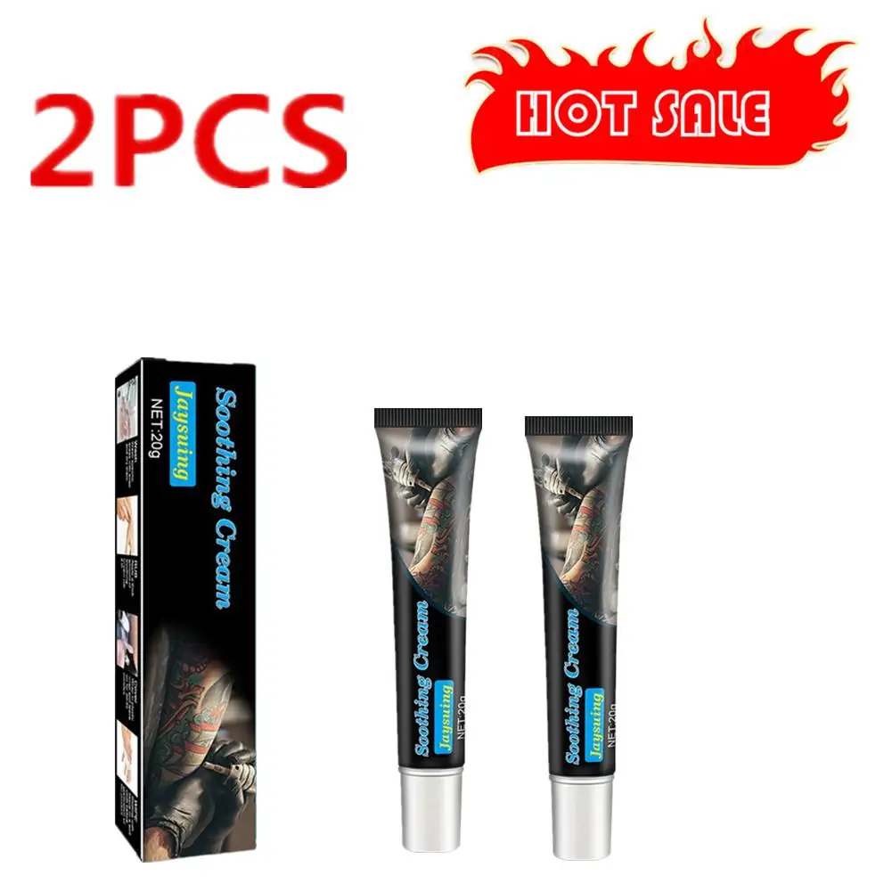 Crema calmante para tatuajes, tatuajes de cejas, Piercing corporal, 2 piezas