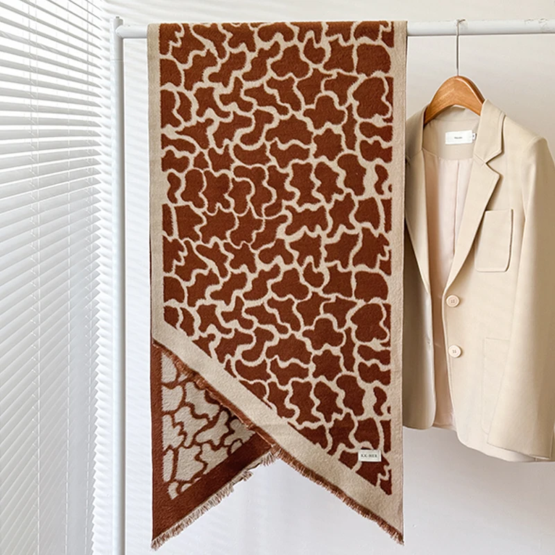 2025, neuer Design-Winterschal aus Kaschmir für Damen – eleganter, warmer Pashmina-Schal mit Leopardenmuster, Poncho und Bufanda – Detail 22