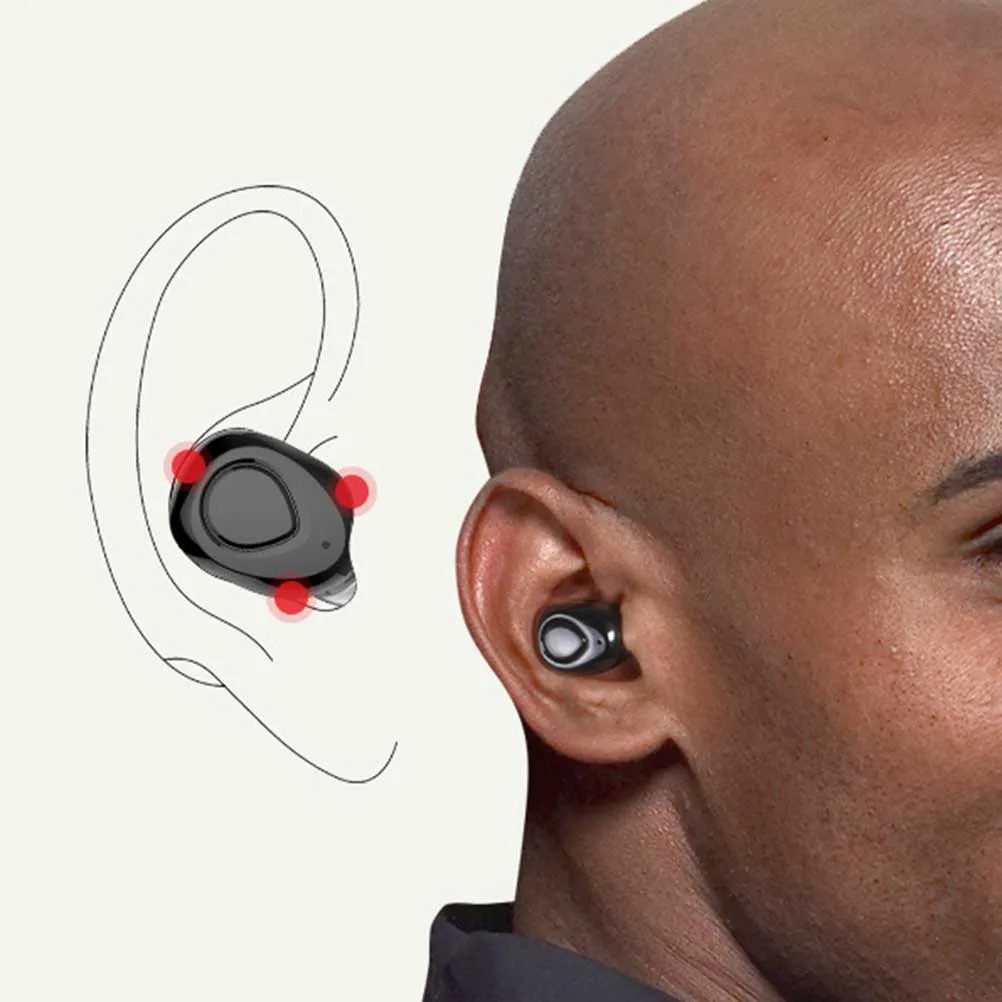 

Tws X18s Wireless Earphones Black Mini Invisible Mic Headset One Button Answer in Ear Sports Earbuds