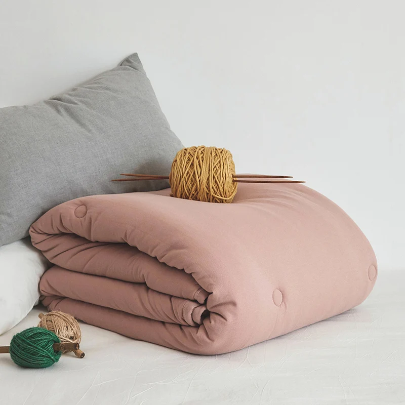 

Class a Thiened Pure Cotton Knitted Snoown Quilt Ultra Soft Spring Autumn Core Double Person Winter Comforter