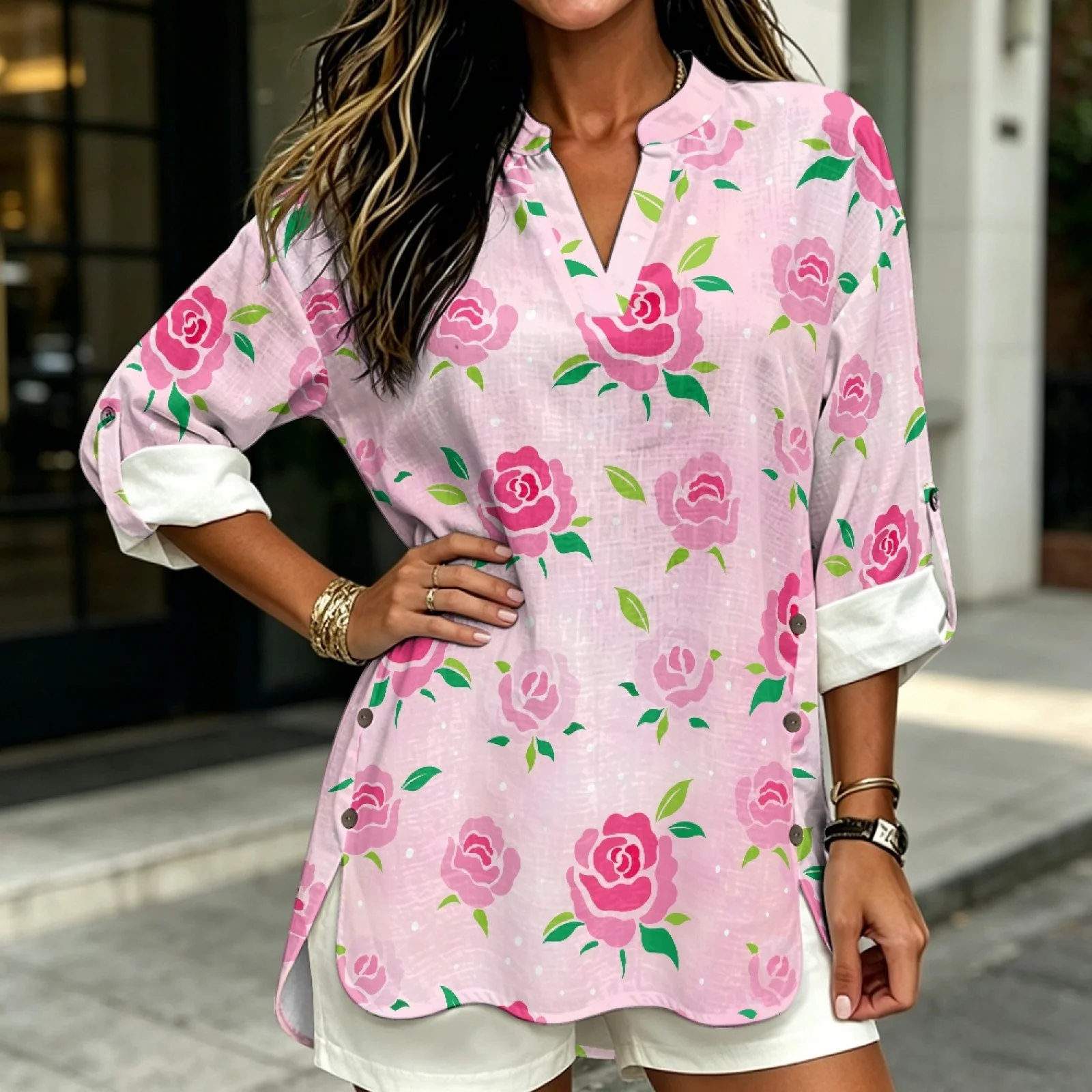 S&S Watches & Jewelry Ho Chi Minh - PENSTROLL Blusas Casuais com Padrão de