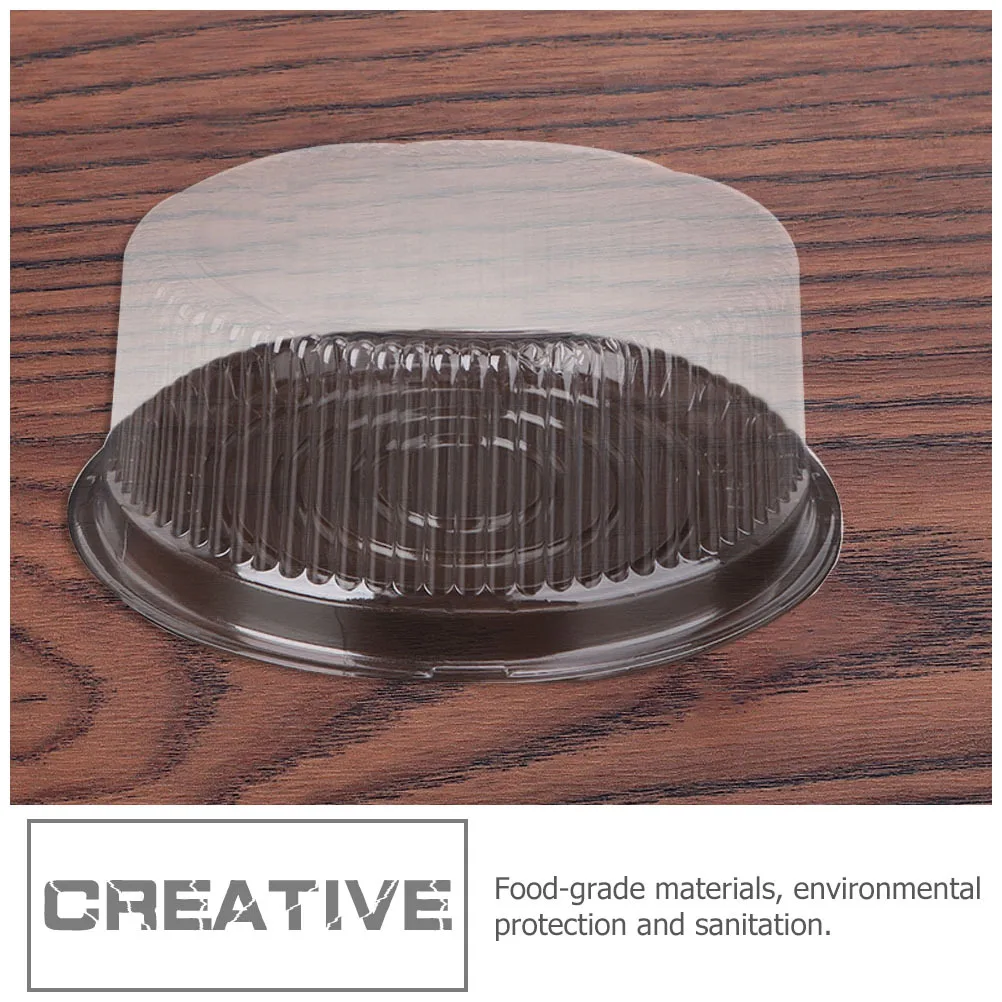 

30Pcs Transparent Plastic Cake Boxes Dome Lid Sealable Reusable Dessert Packing Food Containers Cupcake Holders