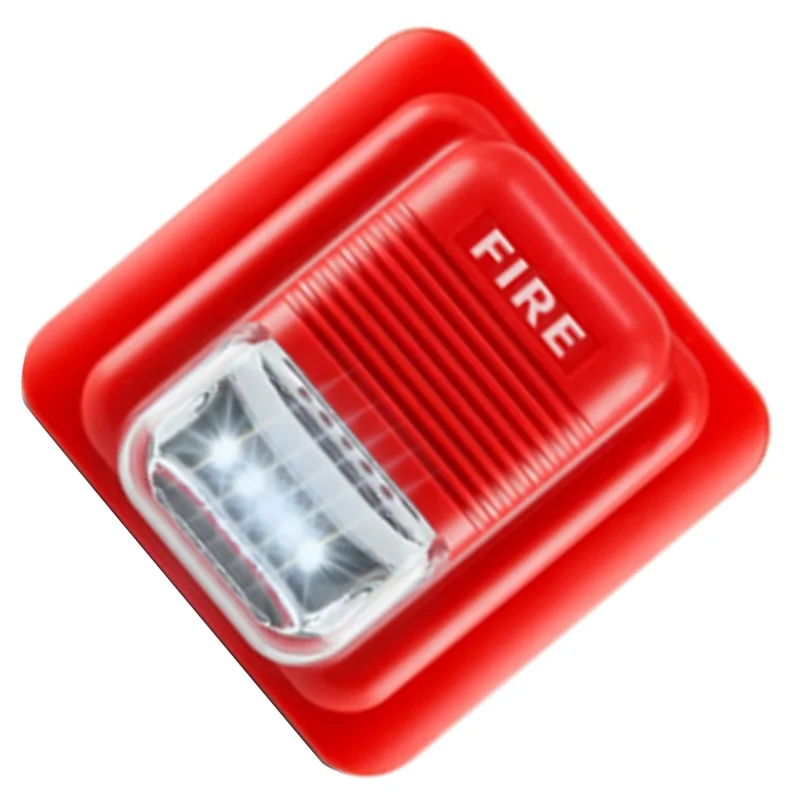 AA01-Fire Safety Horn With Light And Sound: 24V High-Decibel Outdoor Alarm For Emergency Response