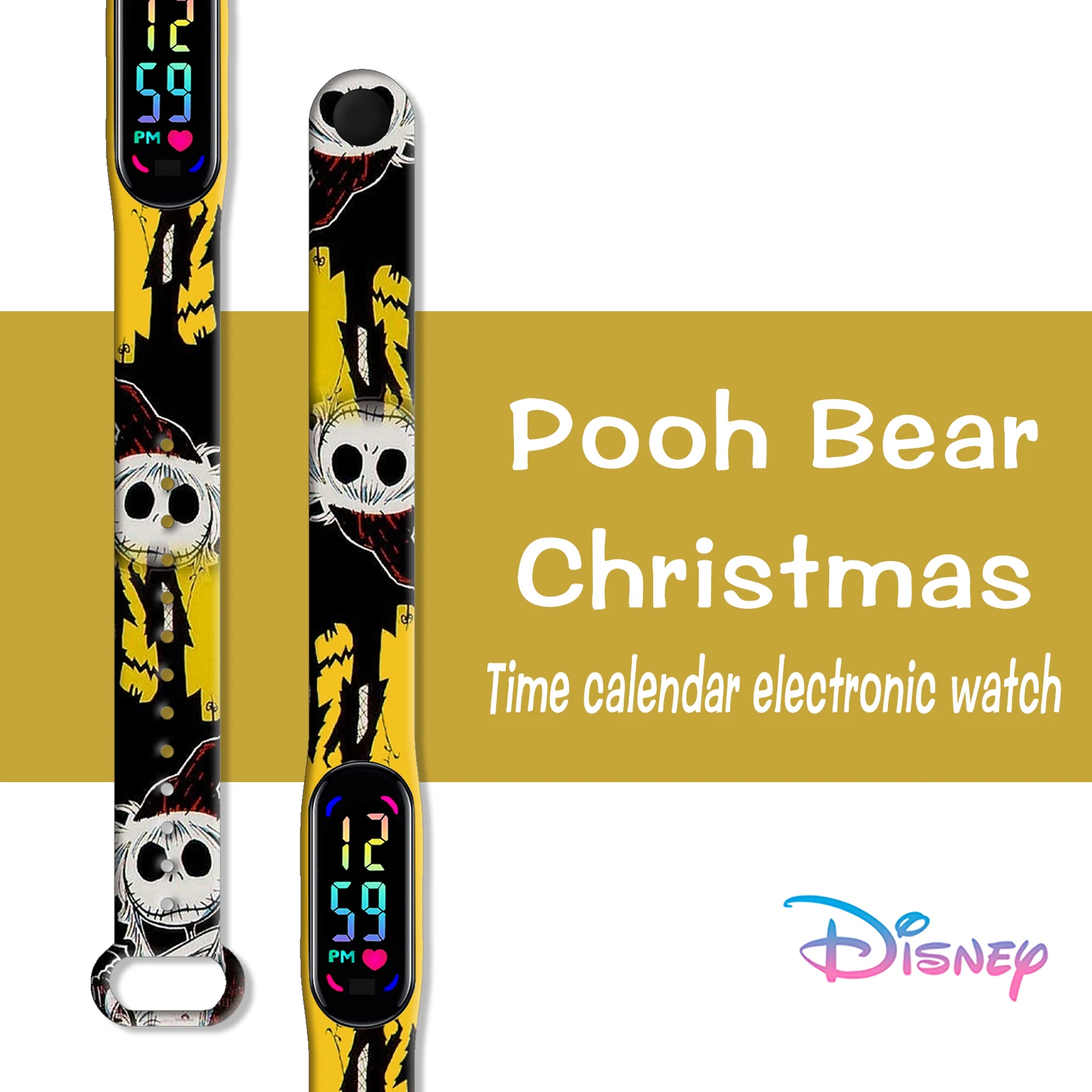 

Disney The Nightmare Before Christmas Series Printed Band for Xiaomi Mi Band 10, Slim Soft Silicone Replacement Strap Watchband