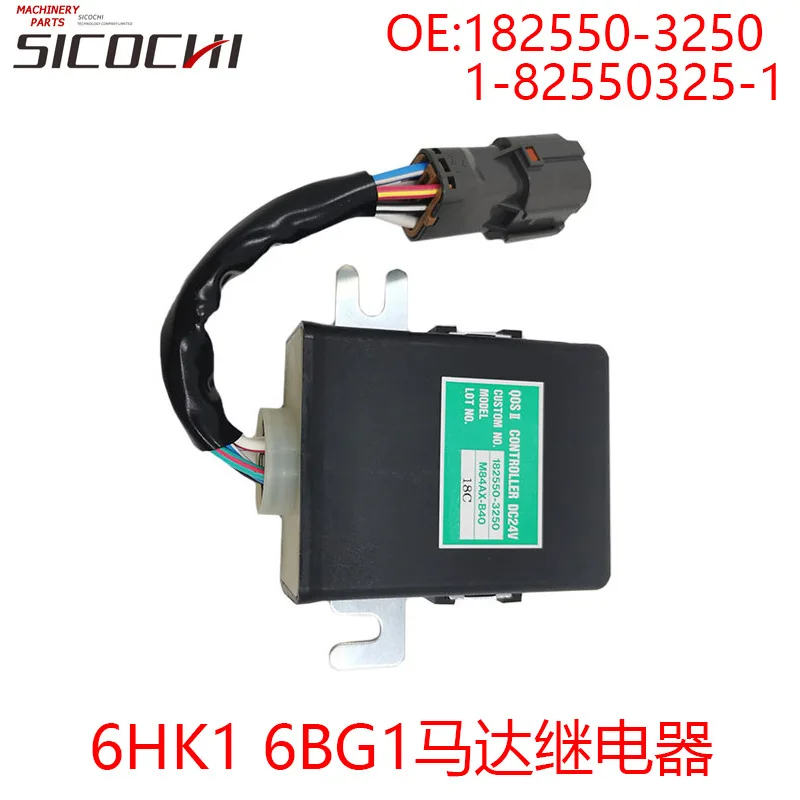 182550-3250 Excavator parts for Isuzu 6BG1 engine preheating relay 24V controller 182550-3250