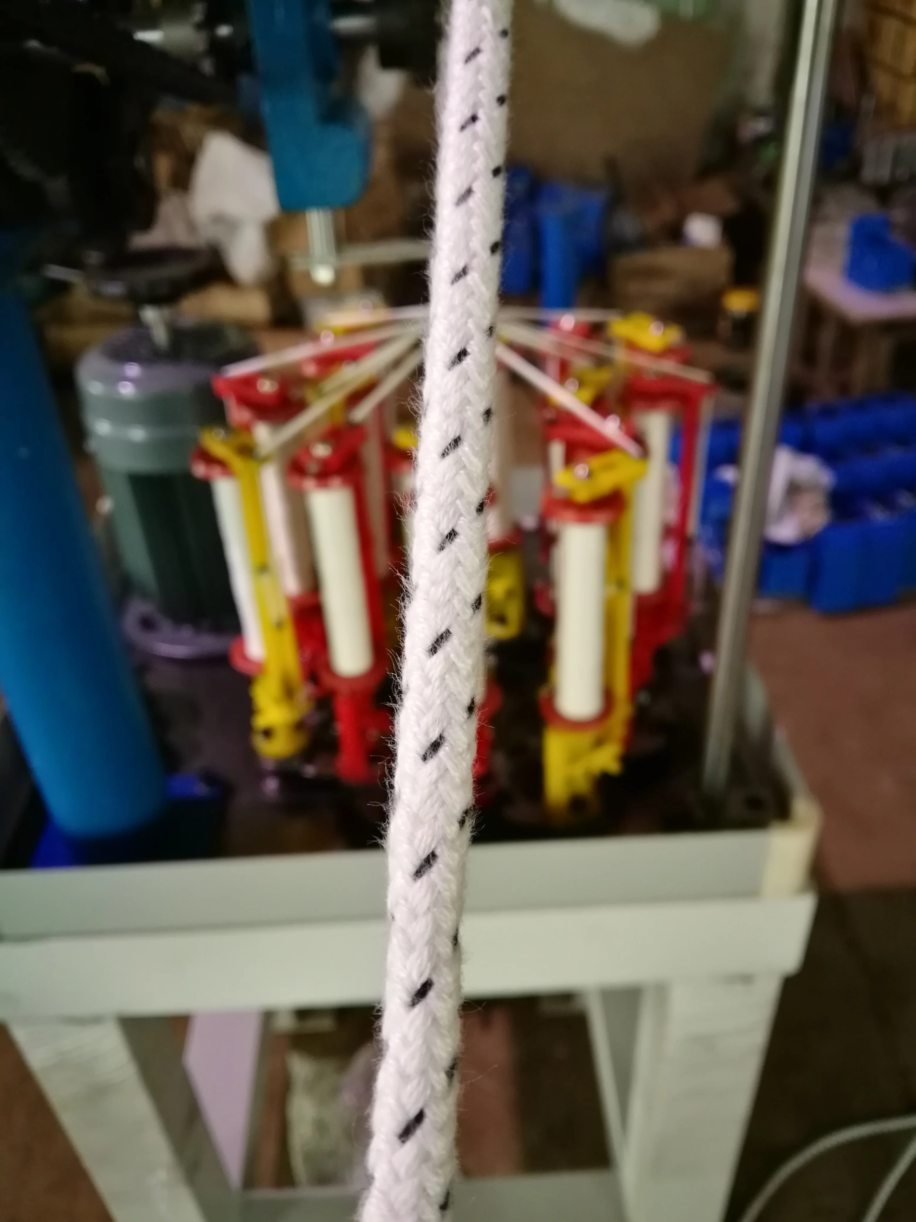 Mini Model One Head Polypropylene Cord Carbon Fiber Lace Weaving Machine 16 Carrier PP Rope Braiding Machine